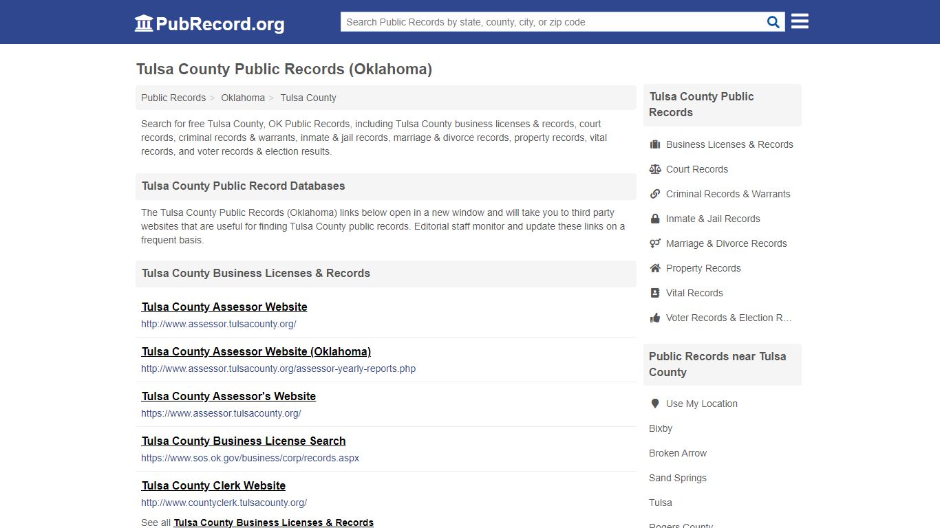 Free Tulsa County Public Records (Oklahoma Public Records)